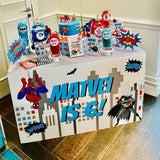 DECORATED 4 FT SWEET TABLE WITH SWEETS, GRAPHICS & PROPS