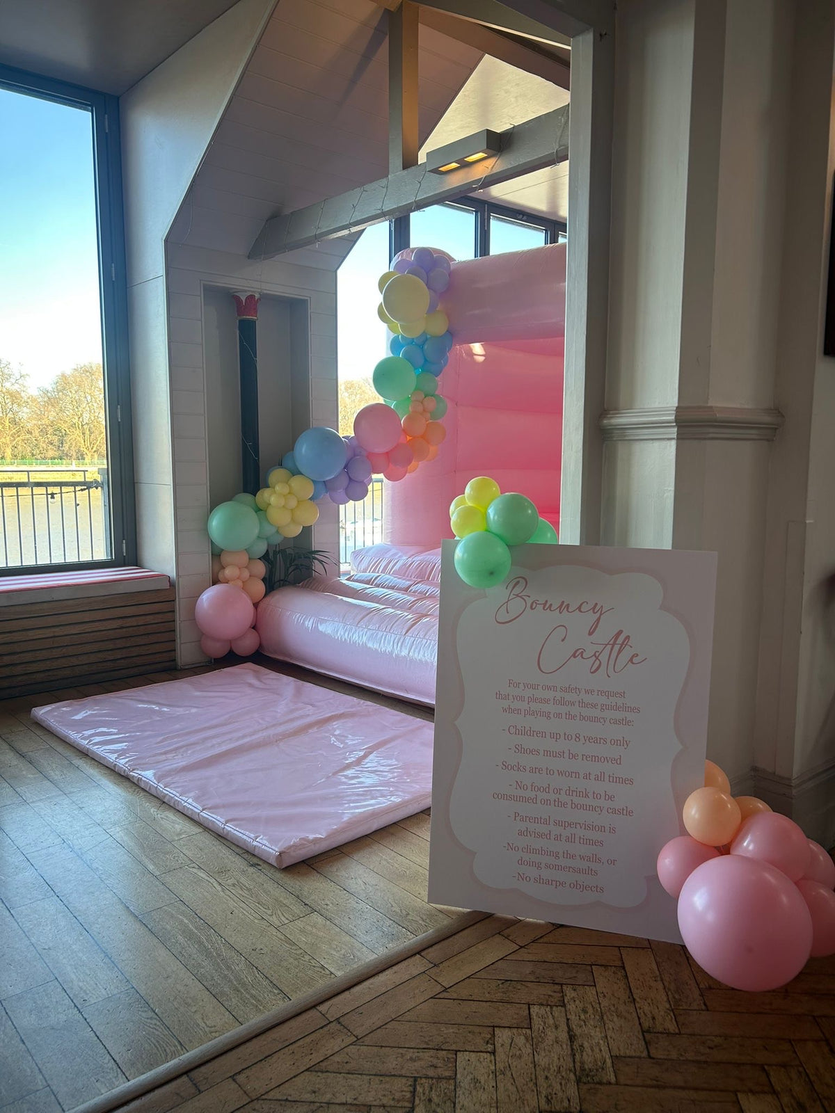 PASTEL PINK BOUNCY CASTLE