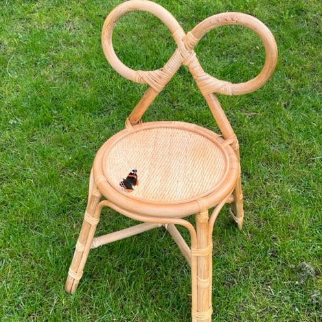 CHILD RUSTIC WICKER BOW CHHAIR