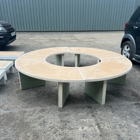 NEW ROUND WHITE CHILD TABLE - WAVE