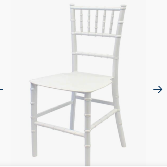 WHITE CHIAVARI PLASTIC CHILD CHAIR 5 PRONG