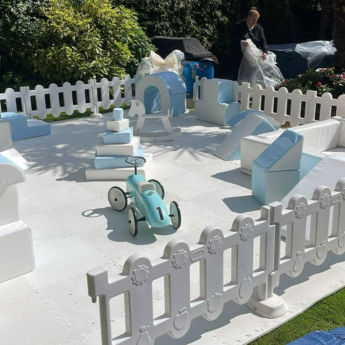 BABY BLUE AND WHITE SOFT PLAY SET
