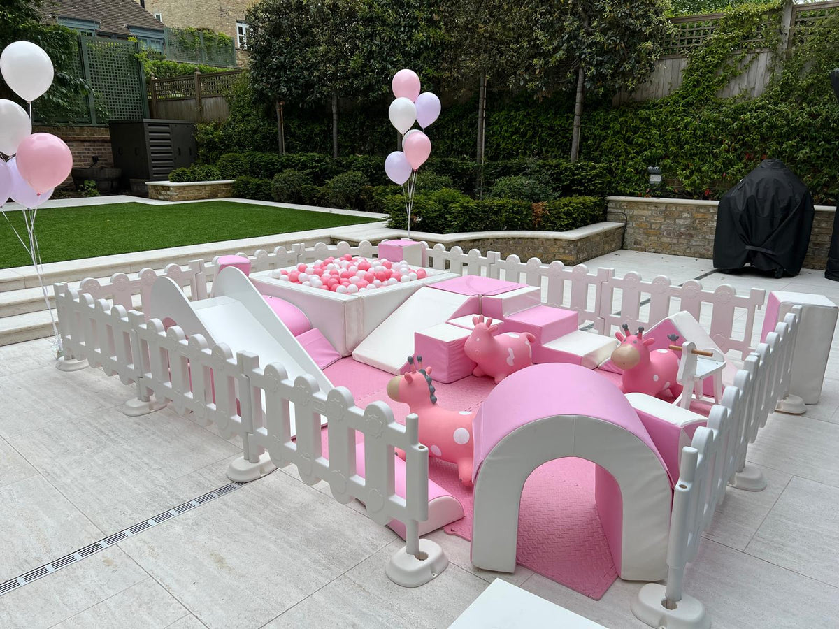 BABY PINK AND WHITE SOFT PLAY SET