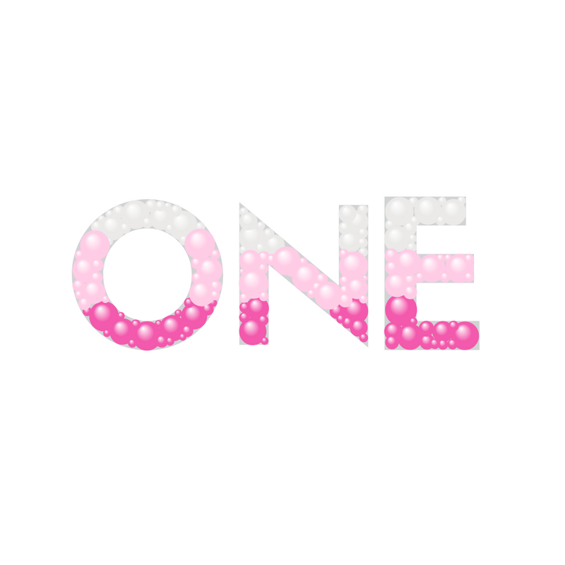 Balloon Mosaic - One Letter/Number - Three Colours