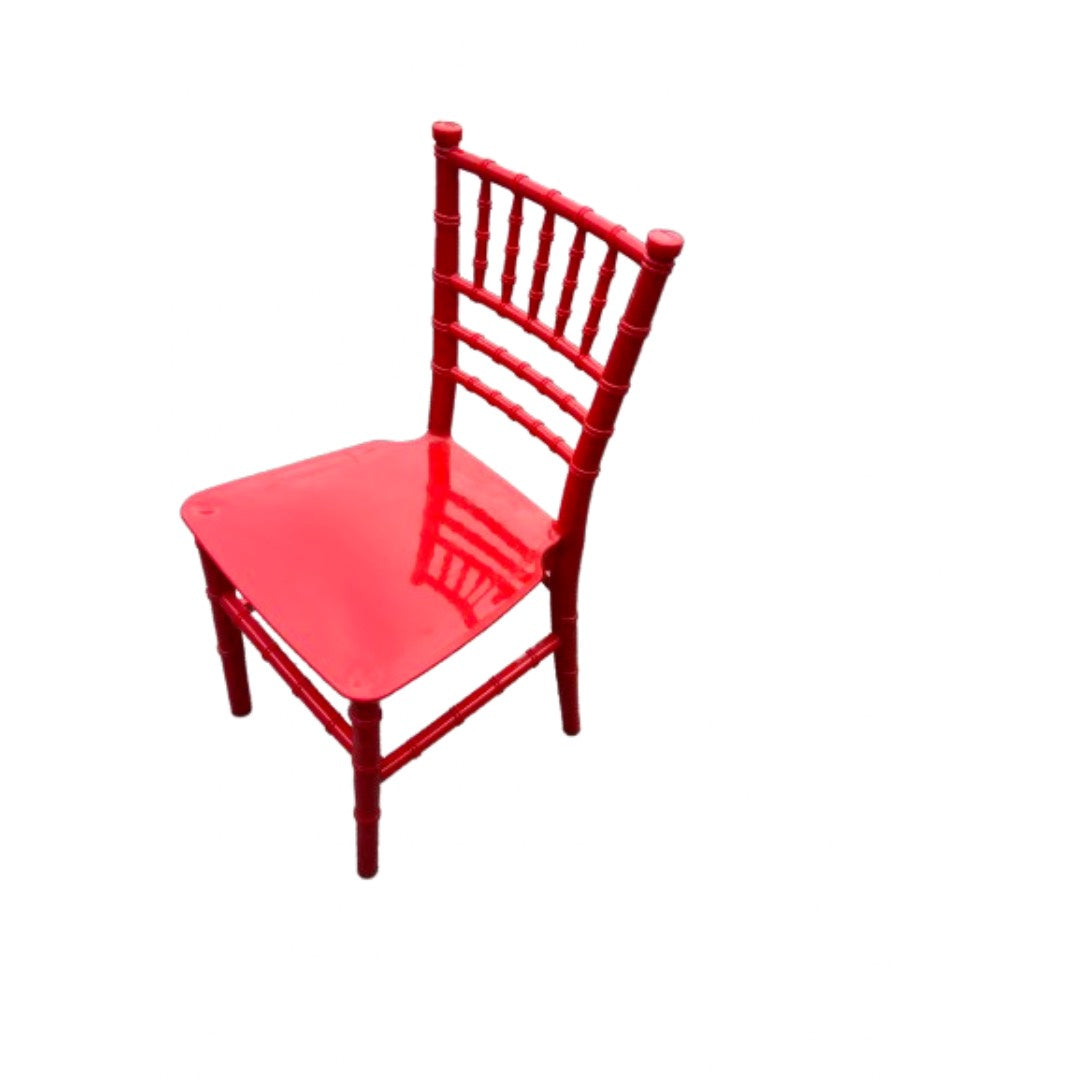 RED CHIAVARI PLASTIC CHILD CHAIR 5 PRONG