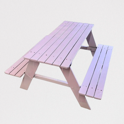 PALE PINK PICNIC CHILD BENCH