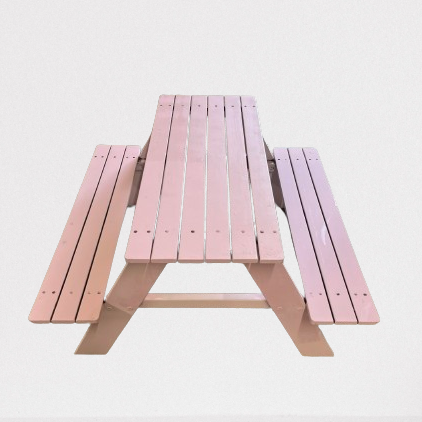 PALE PINK PICNIC CHILD BENCH