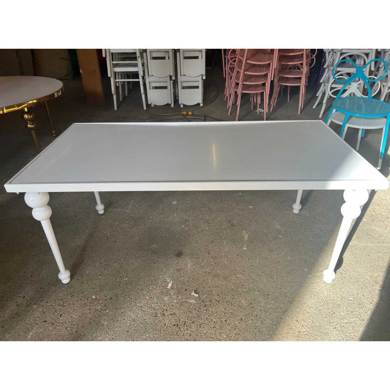 CHILD'S WHITE ORNATE TABLE
