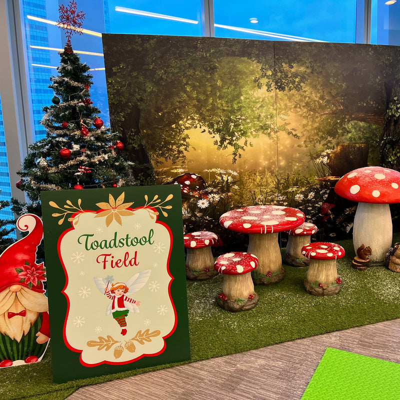 TOADSTOOL TABLE AND 4 STOOLS