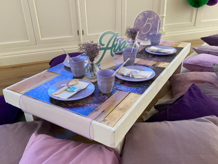BESPOKE PERSONALISED TEA TABLES - LOW RUSTIC TABLES