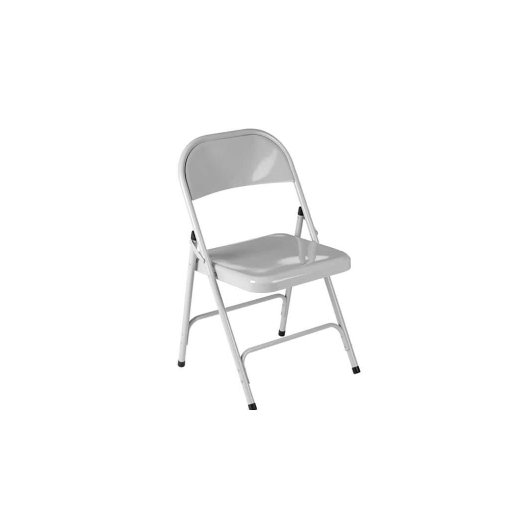 GREY FOLDING ADULT CHAIR