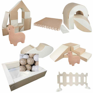 BEIGE AND WHITE NEUTRAL SOFT PLAY SET