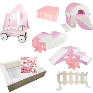 BABY PINK AND WHITE SOFT PLAY SET