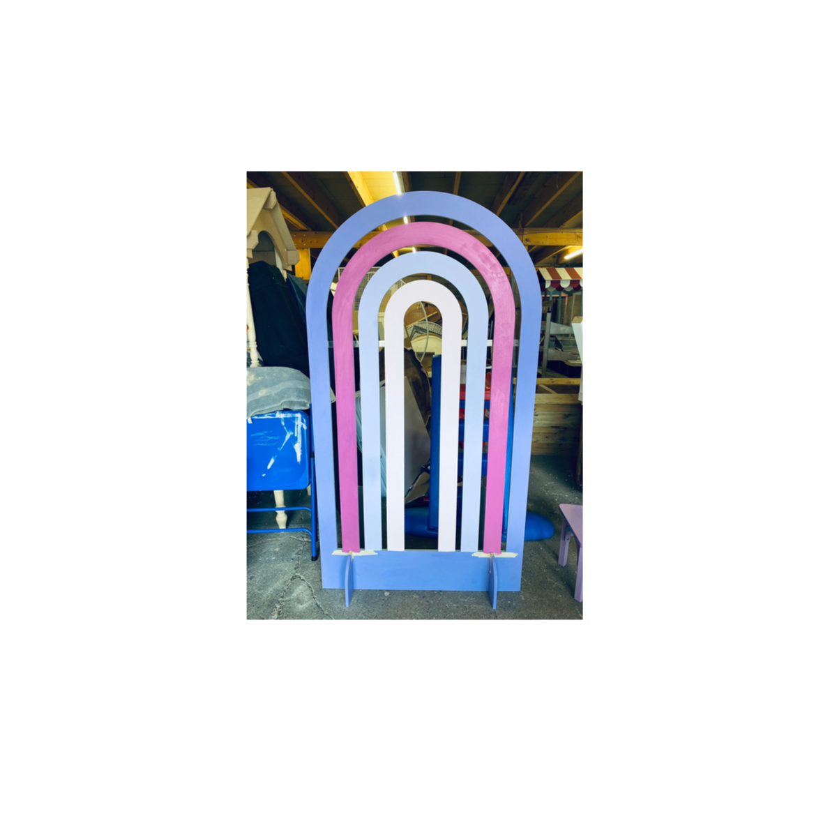PURLE & PINK RAINBOW ARCH BACKDROP