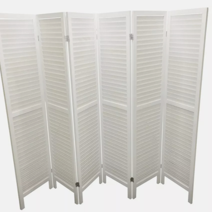 WHITE WOODEN PANEL ROOM DIVIDER