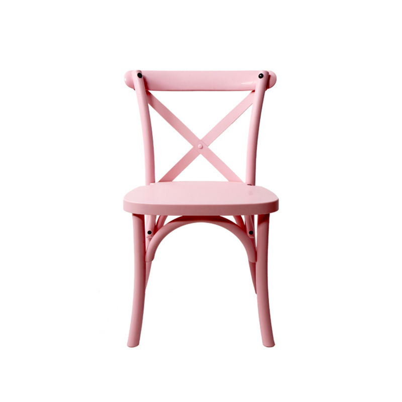 PINK CROSS BACK CHAIR