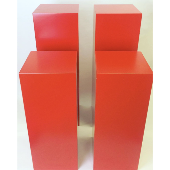 PLINTHS - RED - SET OF 3