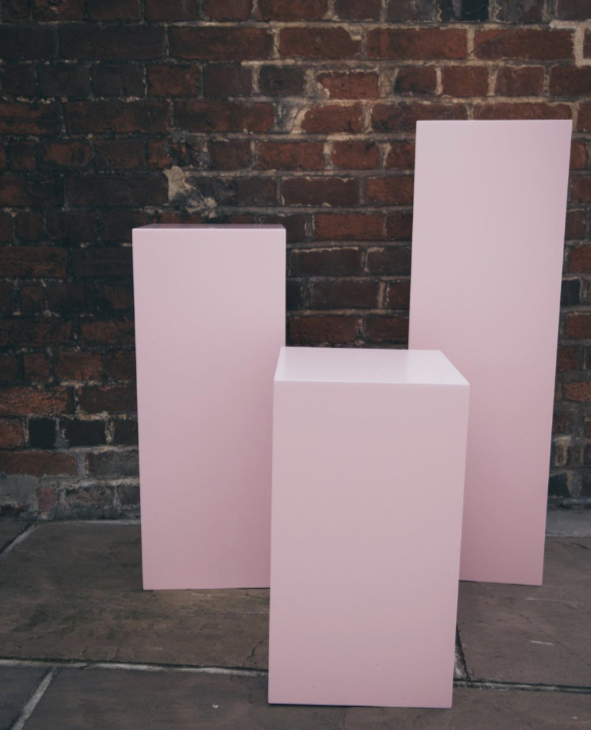 PINK PLINTHS - SET OF 3