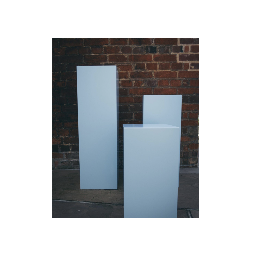 BLUE PLINTHS - SET OF 3