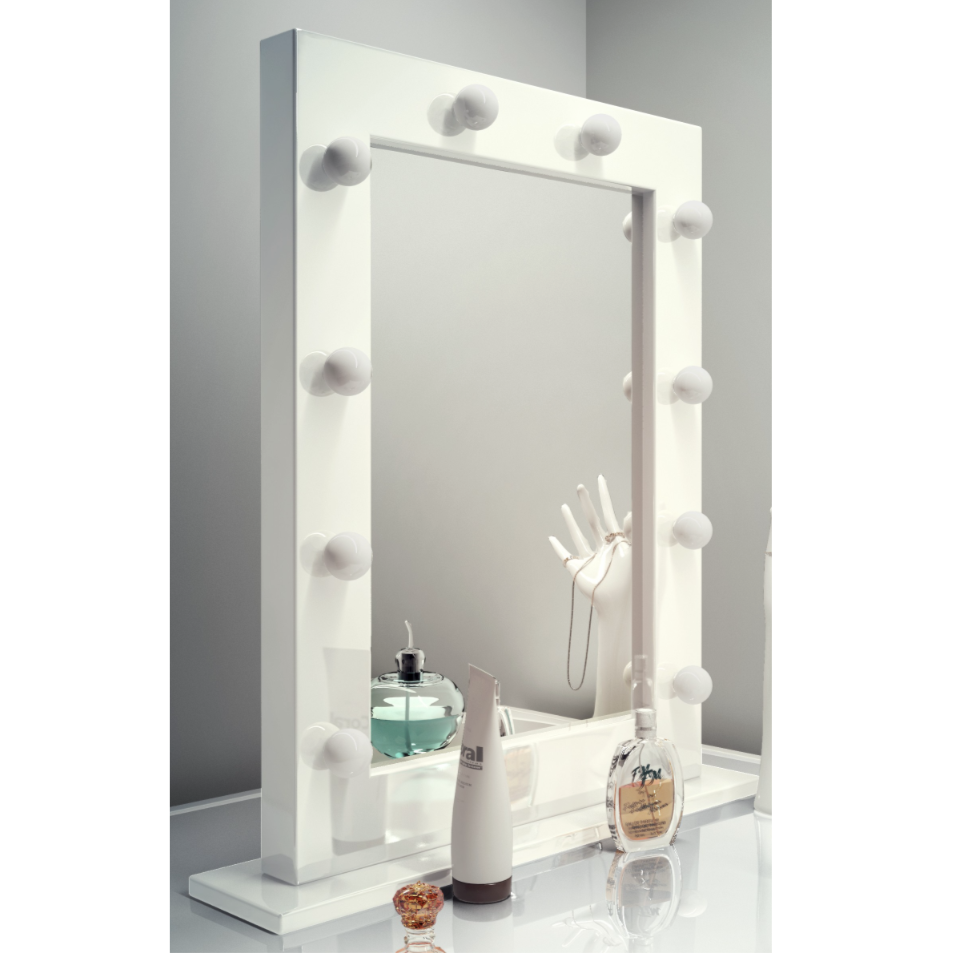 HOLLYWOOD TABLE TOP MIRROR WITH LIGHTS