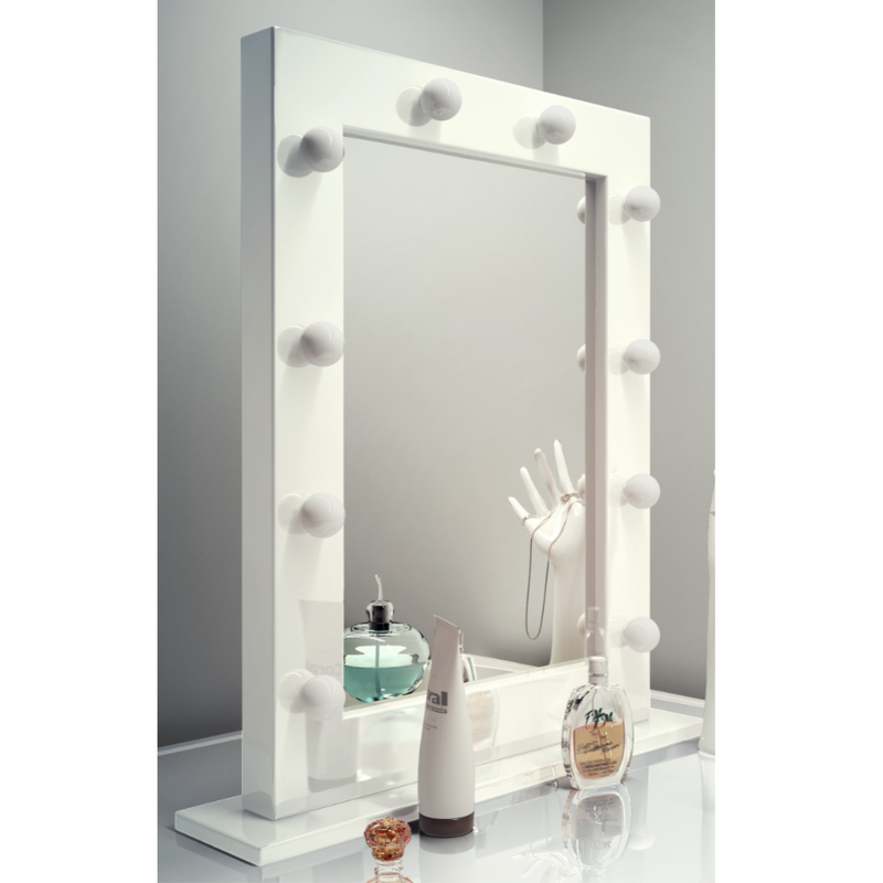 HOLLYWOOD TABLE TOP MIRROR WITH LIGHTS