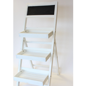 WHITE WOODEN DISPLAY STAND