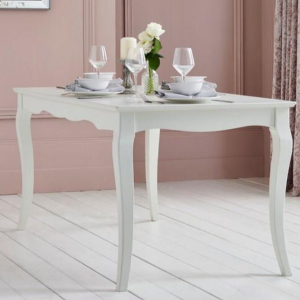 WHITE DECORATIVE LARGE TABLE