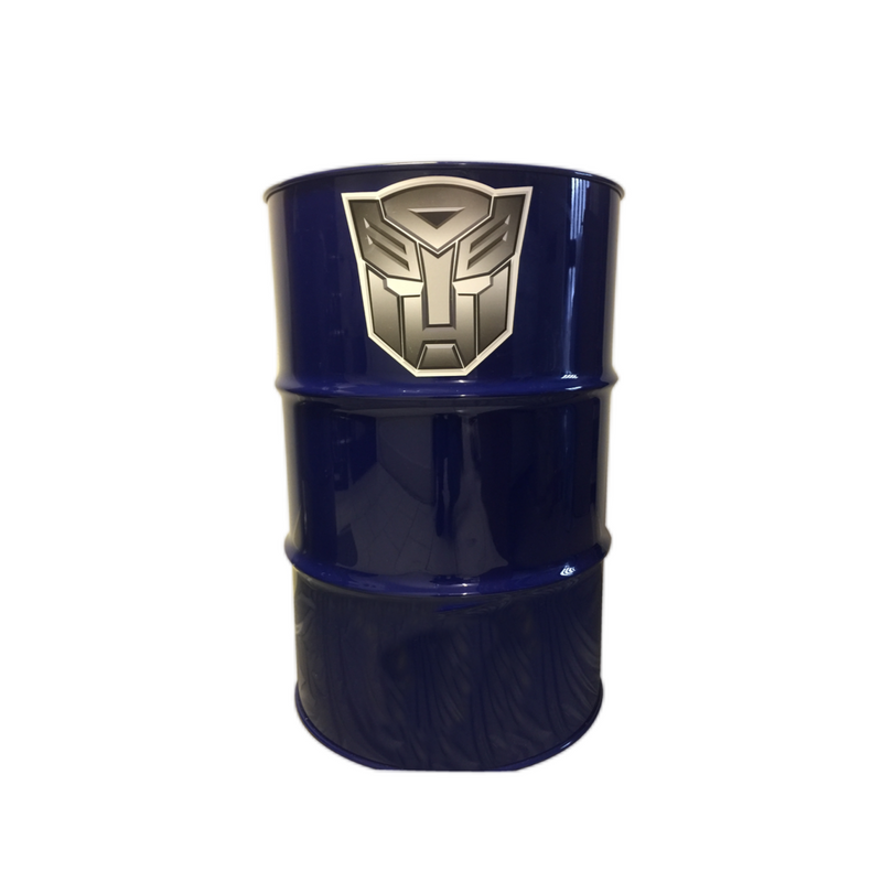 SET OF BLUE METAL BARRELS - SIGNAGE OPTIONAL